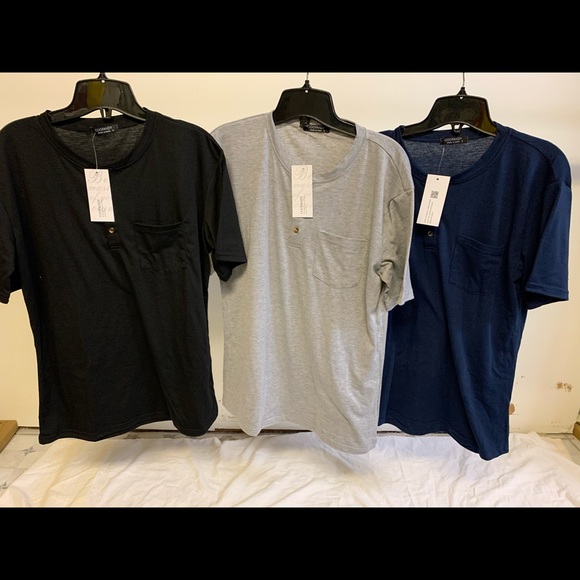COOFANDY Men's 3Pack Sleeve Casual Basic Summer - Picture 2 of 10